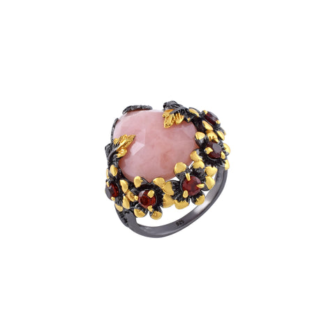 Pink Opal Gemstone Ring