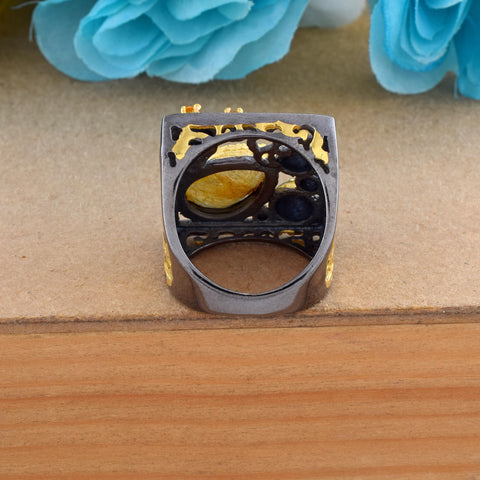 Golden Rutile Gemstone Ring