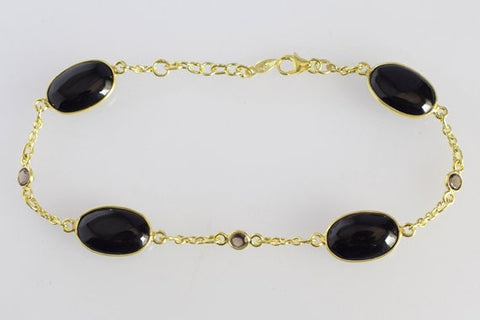 Black Onyx Tennis Bracelet- Minimal