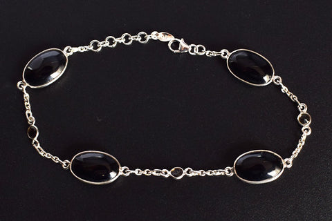 Black Onyx Tennis Bracelet- Minimal