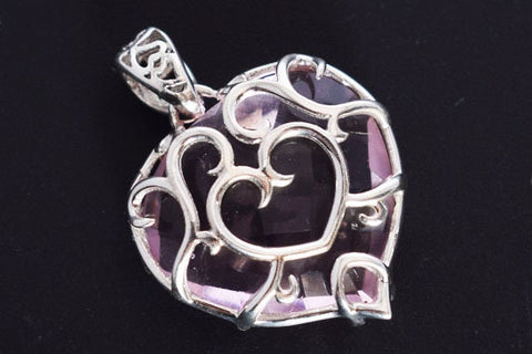 Rose Quartz Captured Heart Pendant