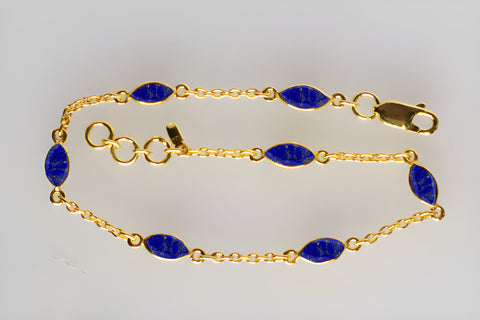 Lapis Lazuli Tennis Bracelet- Minimal