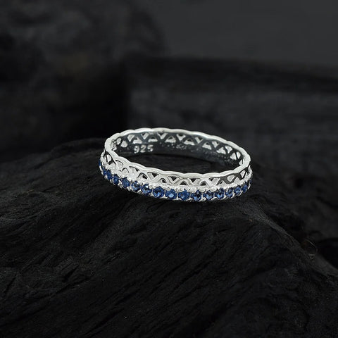 Half Stone Half Plain Eternity Band