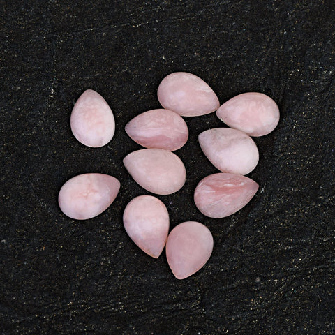 Pear Pink Opal Cabochon Gemstone Lot