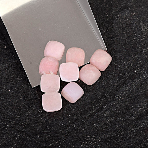 Square Pink Opal Cabochon Gemstone Lot