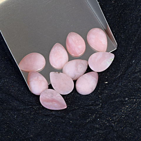 Pear Pink Opal Cabochon Gemstone Lot