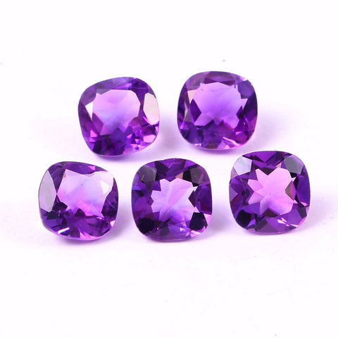 Square Amethyst Cut Gemstone Lot