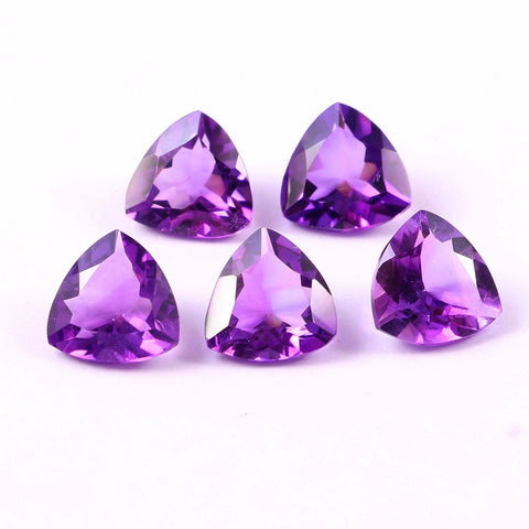 Triangle Amethyst Cut Gemstone Lot