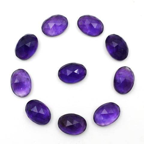 Oval Amethyst Faceted Gemstone Lot