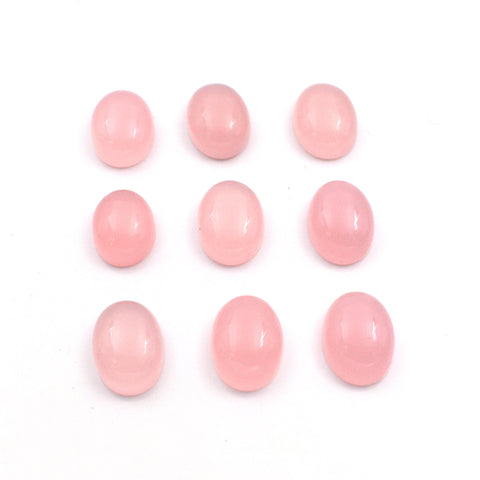 Oval Rose Quartz Cabochon Gemstone Lot