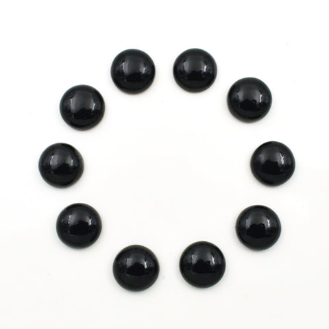 Round Black Onyx Cabochon Gemstone Lot