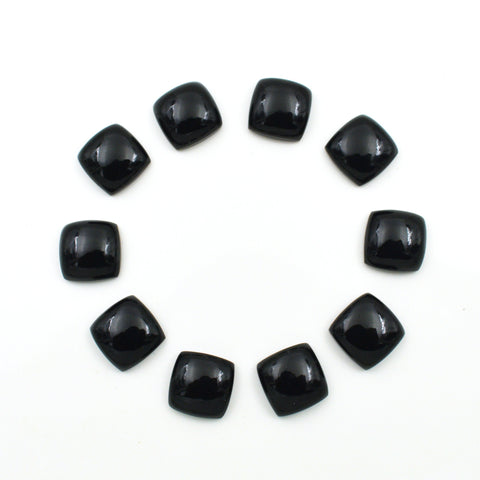 Square Black Onyx Cabochon Gemstone Lot