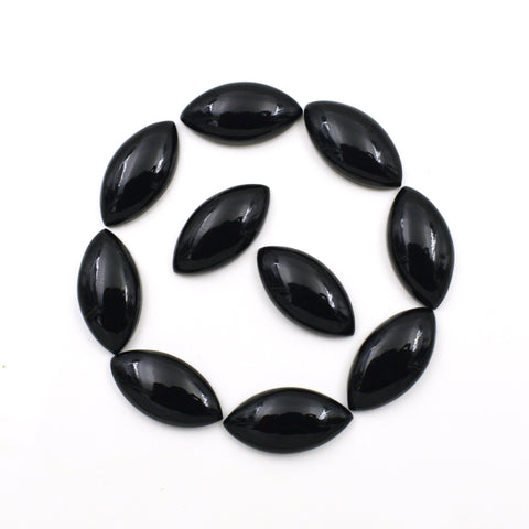 Marquise Black Onyx Cabochon Gemstone Lot