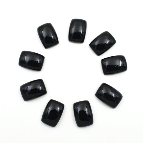 Rectangle Black Onyx Cabochon Gemstone Lot