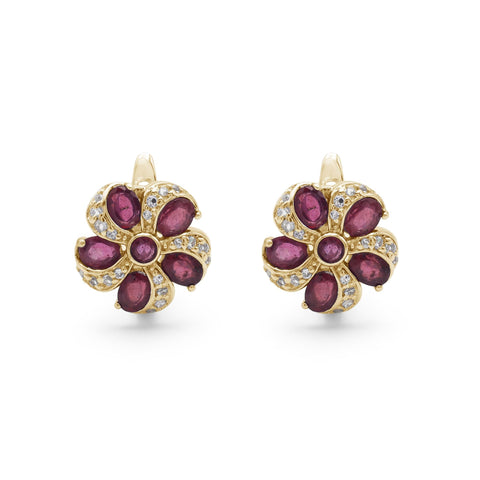 Ruby Gemstone Earring