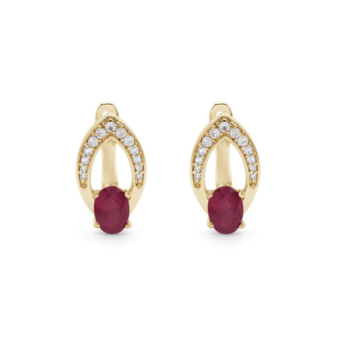 Ruby Gemstone Earring