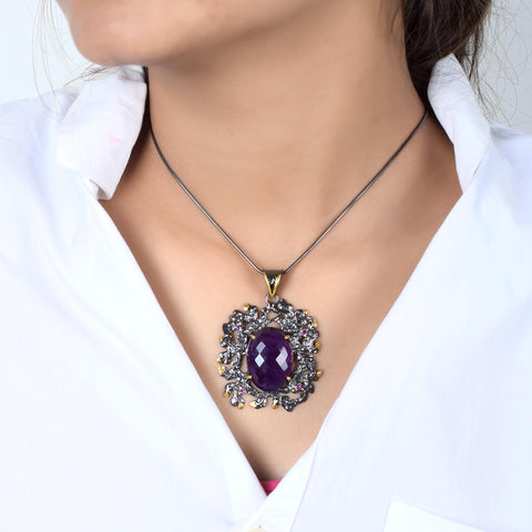 Amethyst Gemstone Pendant