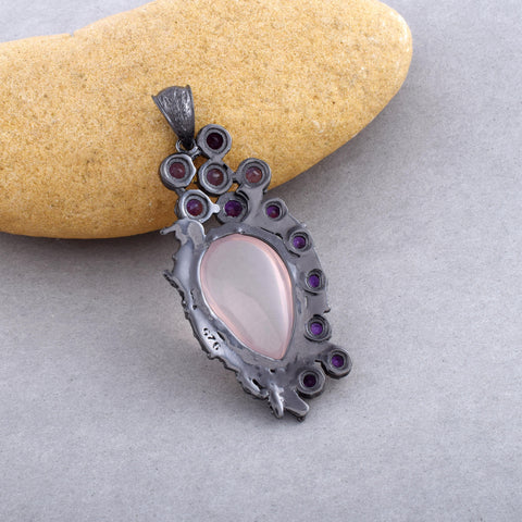 Rose Quartz Gemstone Pendant