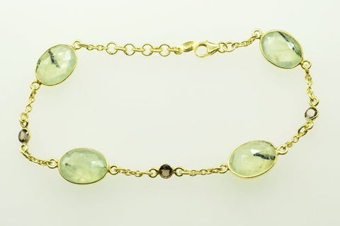 Prehnite Tennis Bracelet- Minimal