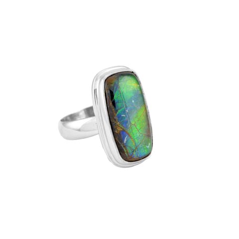 Ammolite Ring-Rectangle