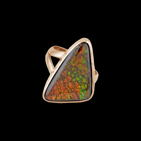 Ammolite Ring-Trillion