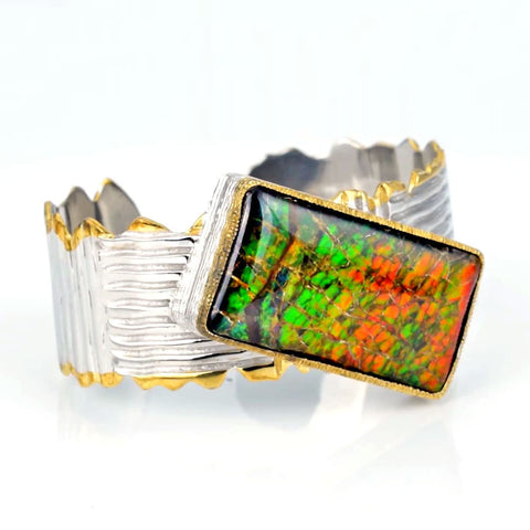 Ammolite Bracelet-Statement Cuff