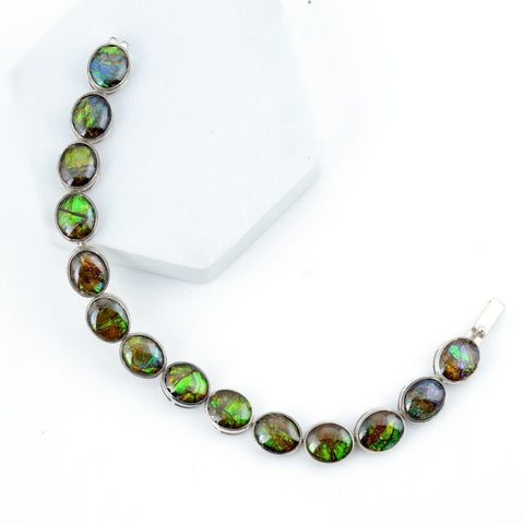 Ammolite Bracelet-Statement Tennis Bracelet