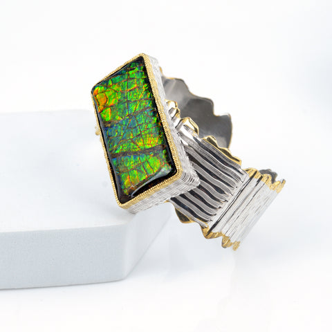 Ammolite Bracelet-Statement Cuff